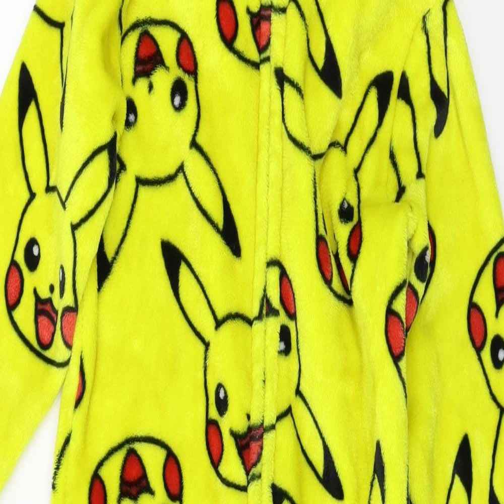 George Boys Yellow Geometric Microfibre  One Piece Size 7-8 Years  - Pikachu