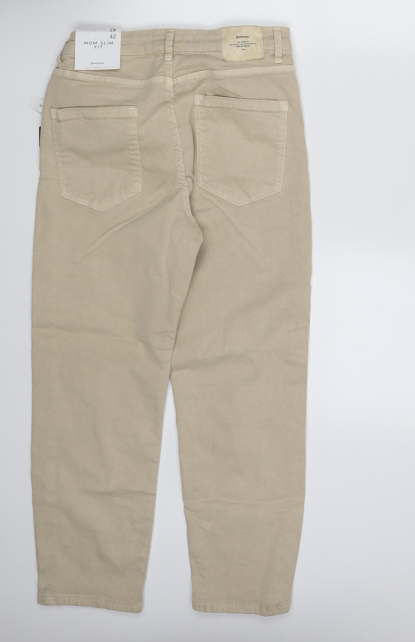 Stradivarius Womens Beige  Denim Trousers  Size 14 L23 in