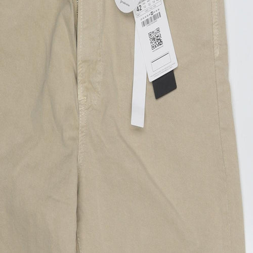 Stradivarius Womens Beige  Denim Trousers  Size 14 L23 in