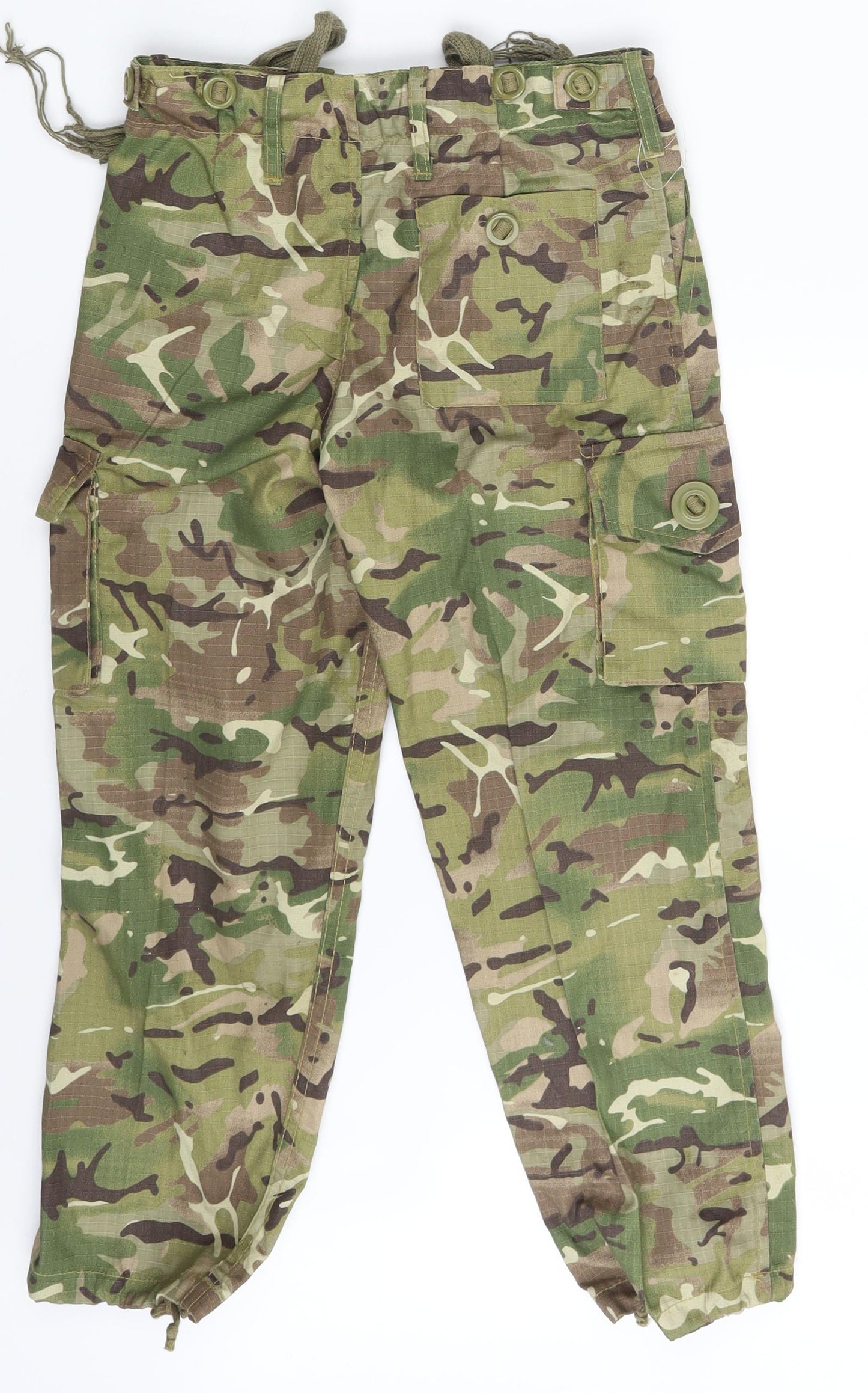 Kombat UK Boys Green Camouflage  Cargo Trousers Size 5-6 Years