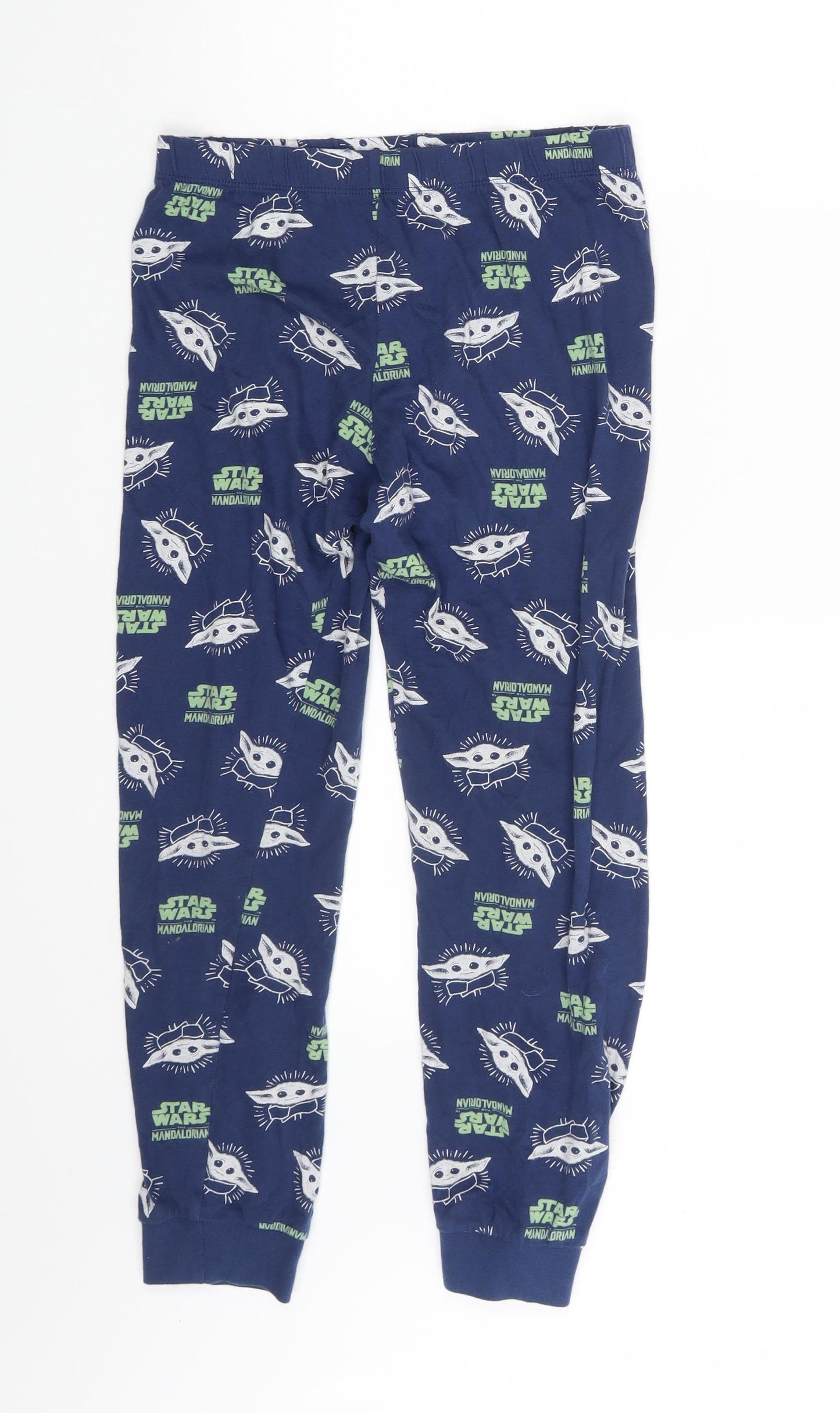 M&S Boys Blue Animal Print  Jogger Trousers Size 10-11 Years