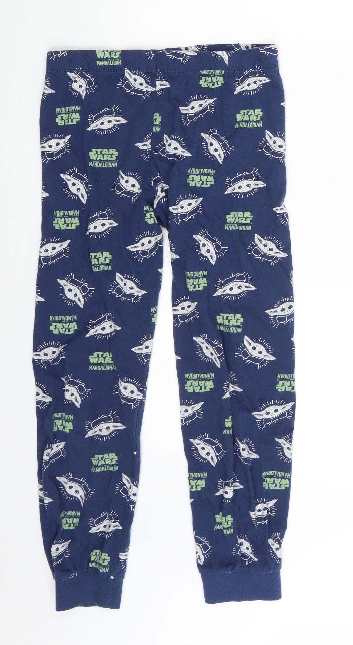 M&S Boys Blue Animal Print  Jogger Trousers Size 10-11 Years