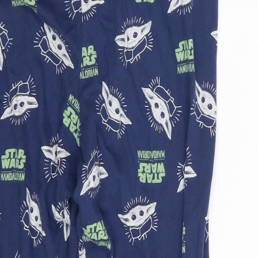 M&S Boys Blue Animal Print  Jogger Trousers Size 10-11 Years