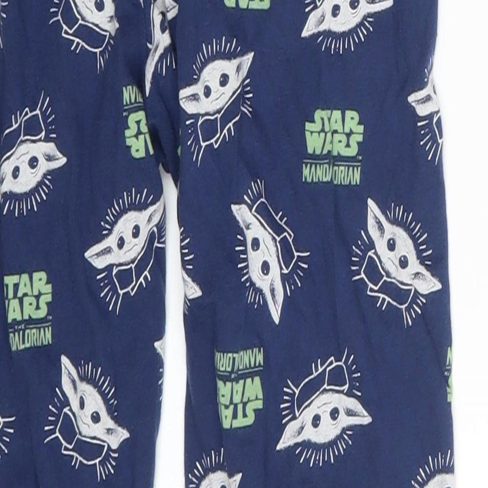 M&S Boys Blue Animal Print  Jogger Trousers Size 10-11 Years