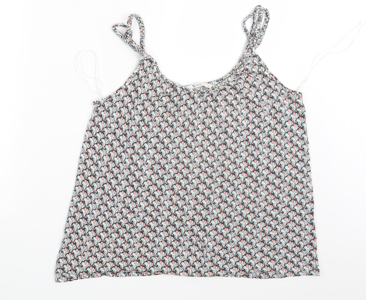 TUu Womens Multicoloured Geometric  Basic Tank Size 14