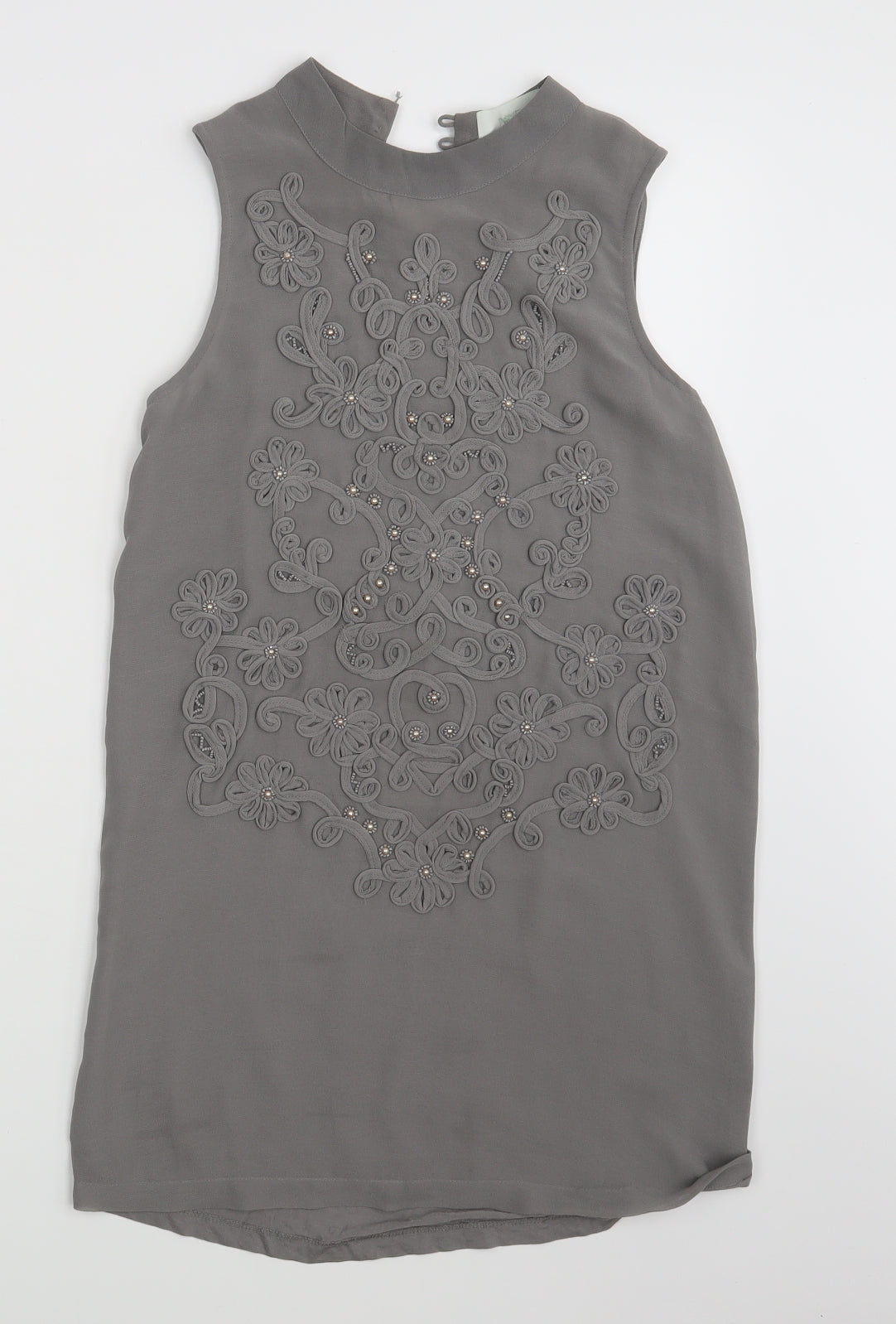 NEXT Womens Grey Floral  Basic Blouse Size 8