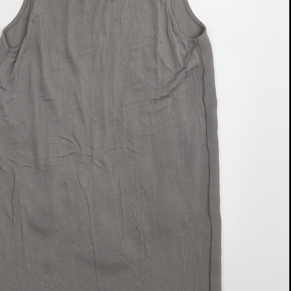 NEXT Womens Grey Floral  Basic Blouse Size 8