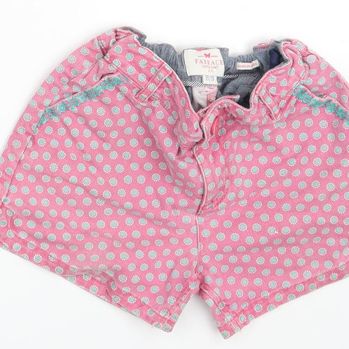Fat Face Girls Pink Polka Dot  Hot Pants Shorts Size 8-9 Years