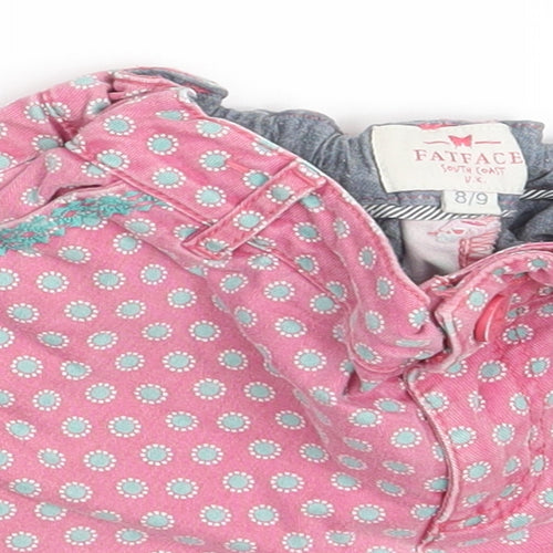 Fat Face Girls Pink Polka Dot  Hot Pants Shorts Size 8-9 Years
