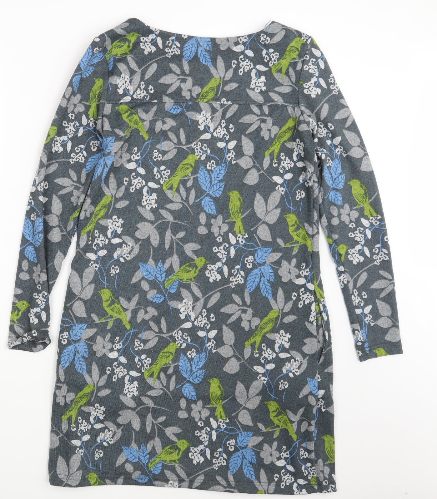 Lily Originals Womens Grey Floral  T-Shirt Dress  Size 10