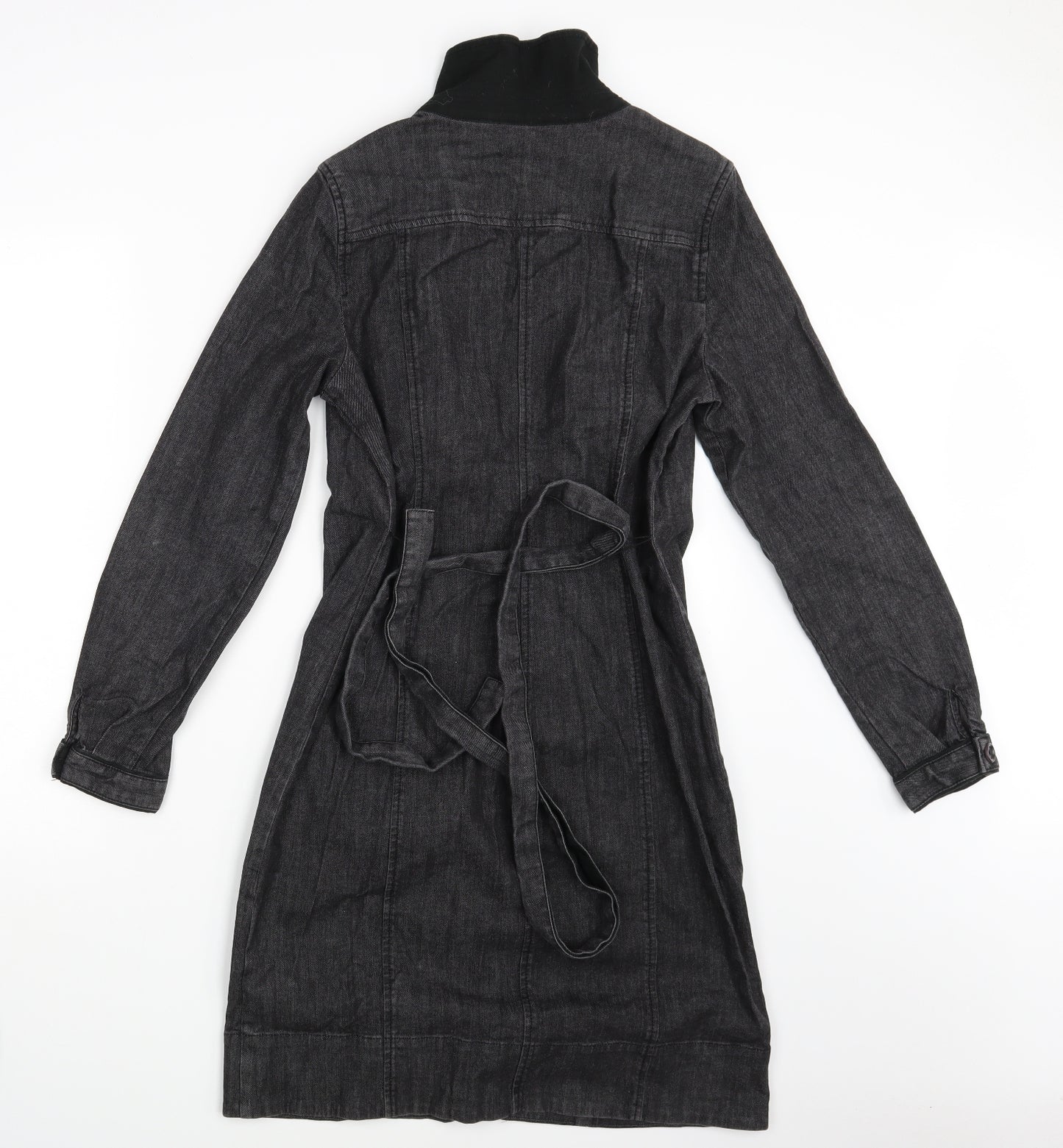 Boden Womens Grey  Denim Shirt Dress  Size 10