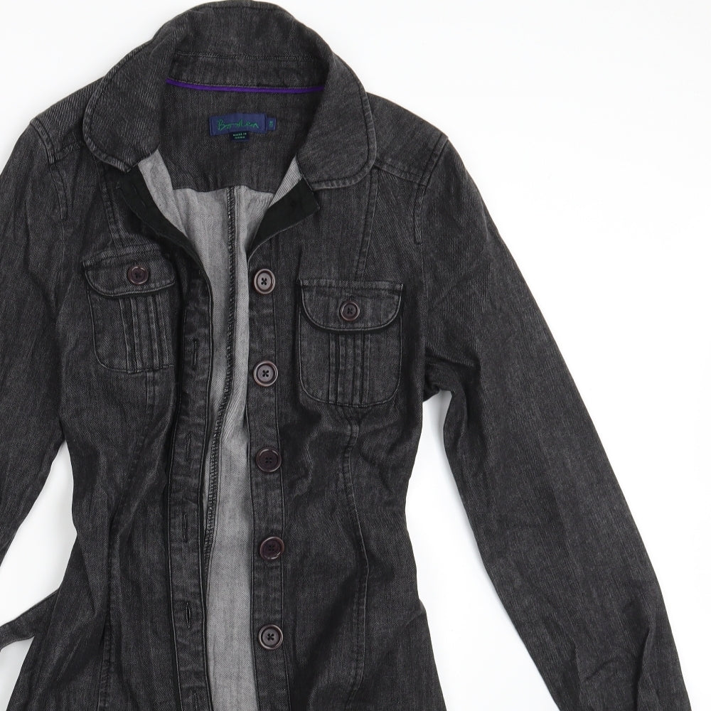 Boden Womens Grey  Denim Shirt Dress  Size 10