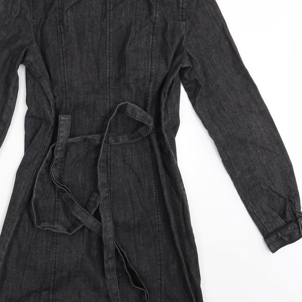 Boden Womens Grey  Denim Shirt Dress  Size 10