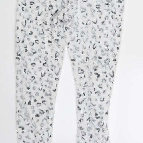 Love Sleep Girls White Animal Print  Jogger Trousers Size 8-9 Years