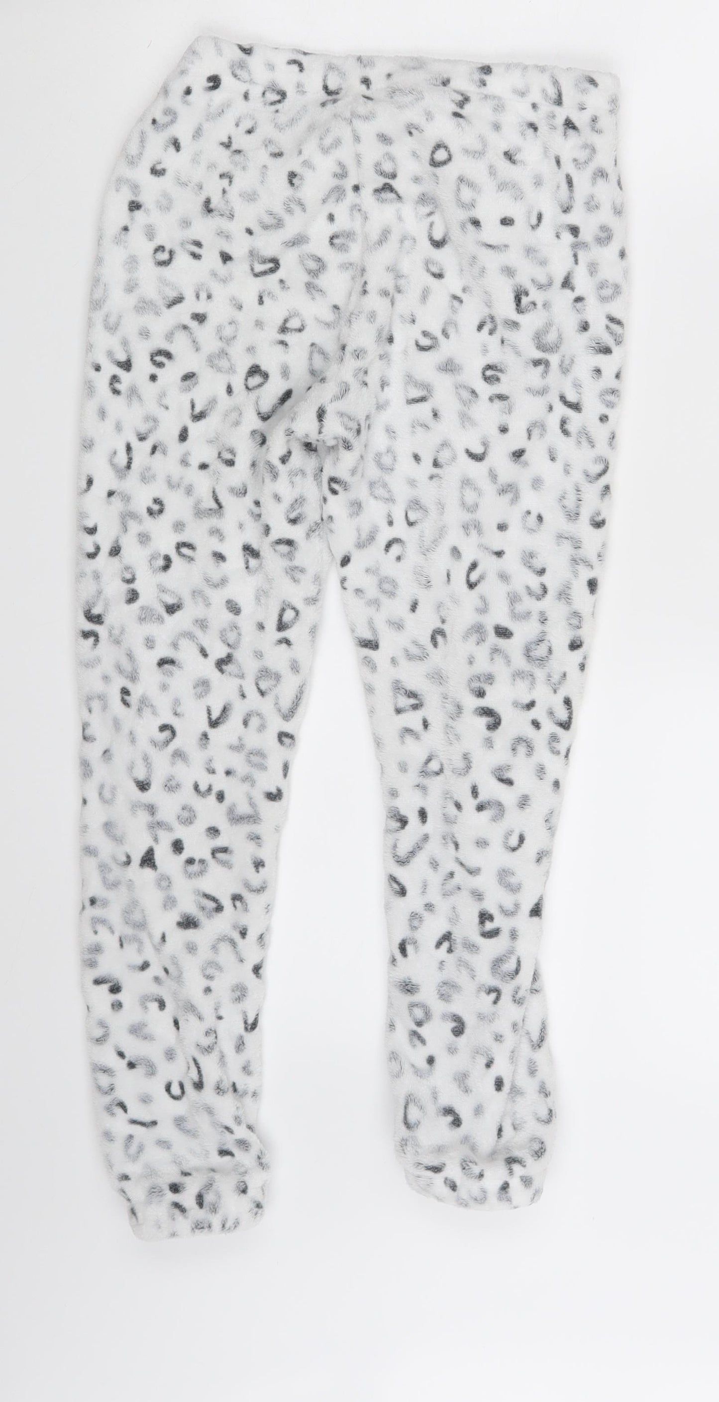 Love Sleep Girls White Animal Print  Jogger Trousers Size 8-9 Years