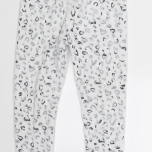 Love Sleep Girls White Animal Print  Jogger Trousers Size 8-9 Years