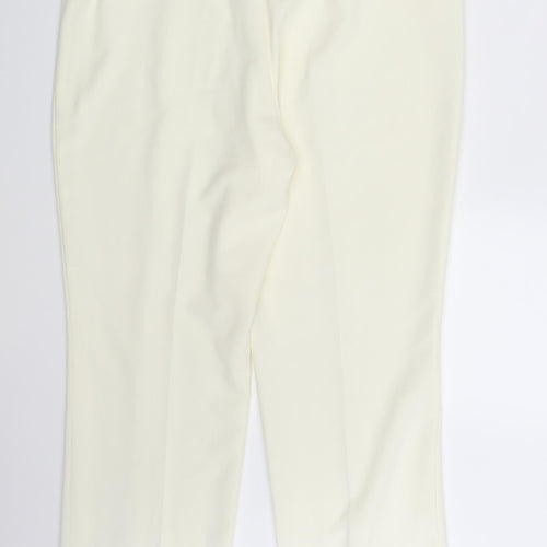 BM Collection Womens Ivory   Dress Pants Trousers Size 16 L26 in