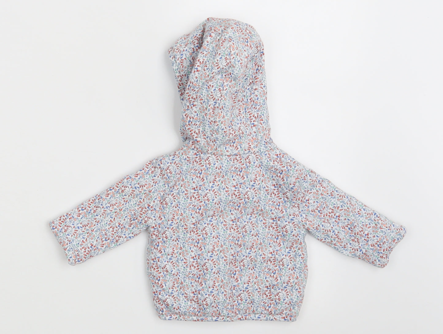 NEXT Girls White Floral  Full Zip Jumper Size 0-3 Months