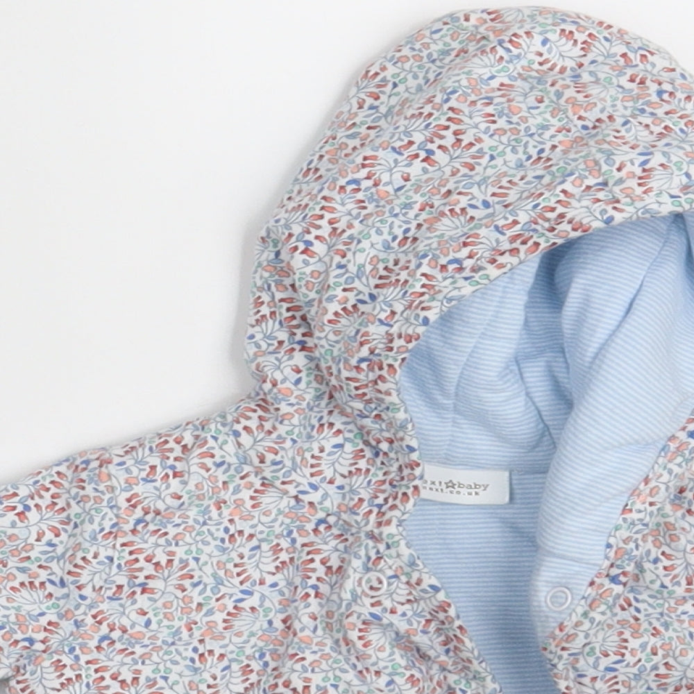 NEXT Girls White Floral  Full Zip Jumper Size 0-3 Months
