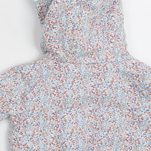 NEXT Girls White Floral  Full Zip Jumper Size 0-3 Months
