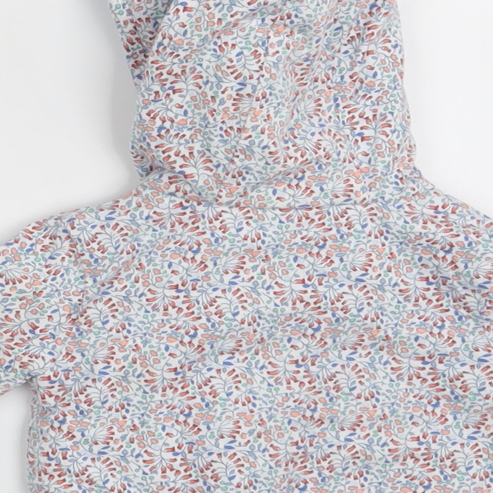 NEXT Girls White Floral  Full Zip Jumper Size 0-3 Months