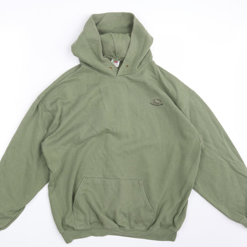 Fruit of the Loom Mens Green   Pullover Hoodie Size XL