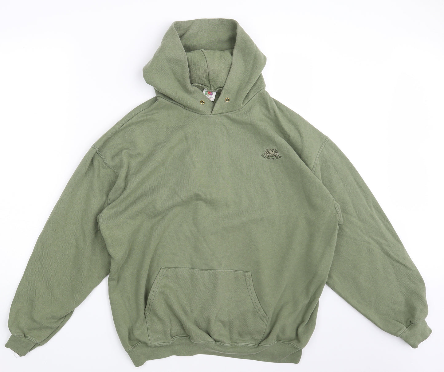 Fruit of the Loom Mens Green   Pullover Hoodie Size XL