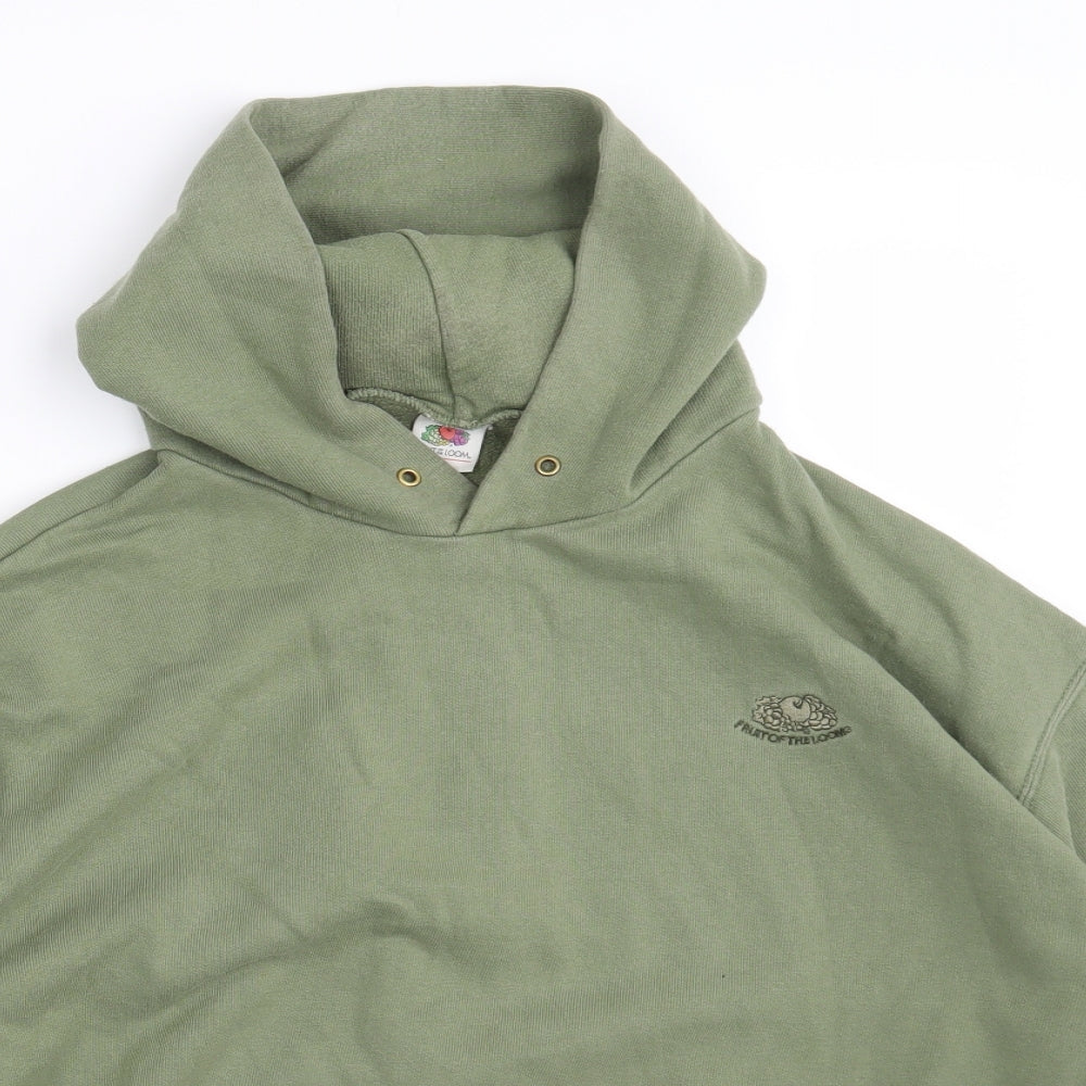 Fruit of the Loom Mens Green   Pullover Hoodie Size XL
