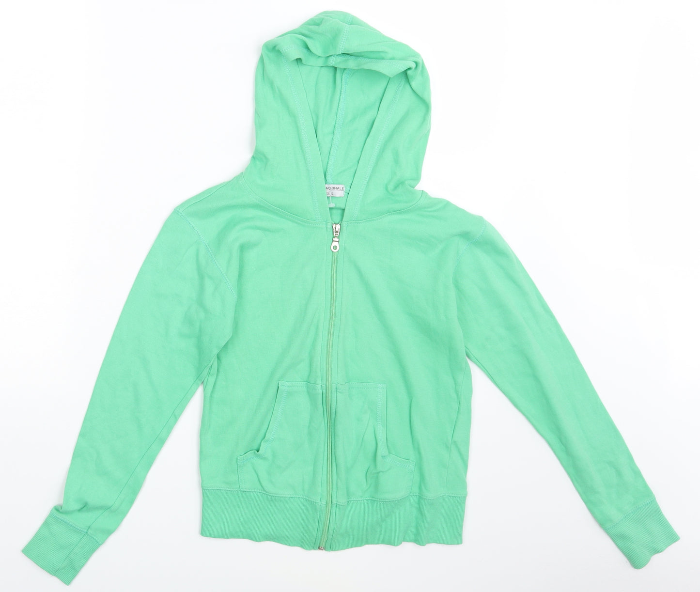 Internacionale Womens Green   Full Zip Hoodie Size 12