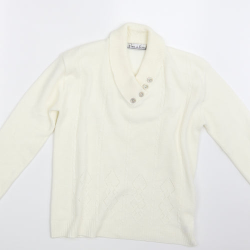Pure & Natural Womens Ivory   Pullover Jumper One Size