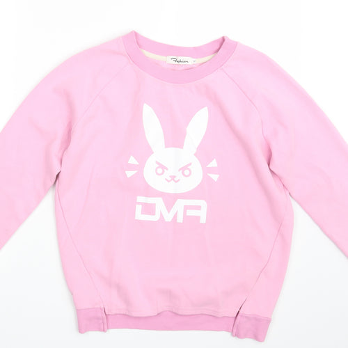 Fashion Womens Pink   Pullover Jumper Size XL