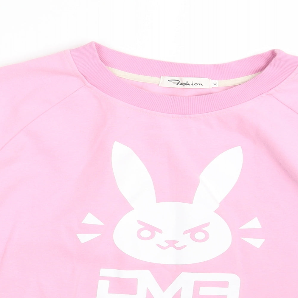 Fashion Womens Pink   Pullover Jumper Size XL