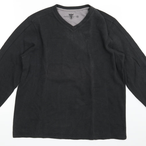 F&F Mens Grey   Pullover Jumper Size XL