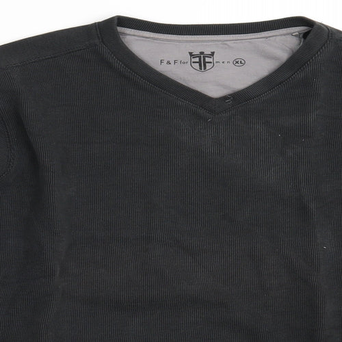F&F Mens Grey   Pullover Jumper Size XL