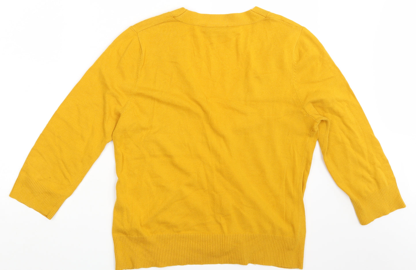 Wallis Womens Yellow   Cardigan Jumper Size 14