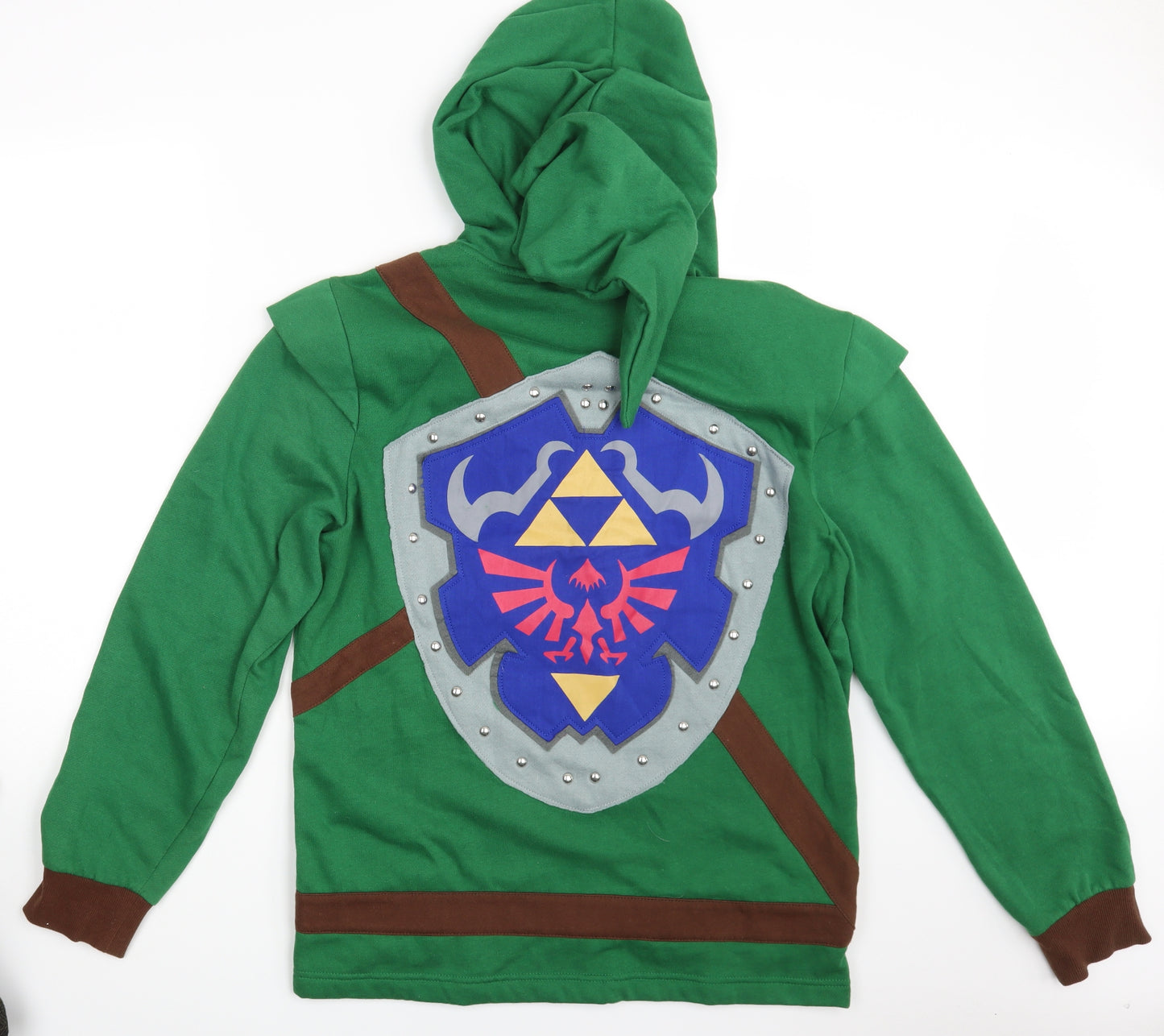The Legend Of Zelda Mens Green   Full Zip Hoodie Size XL  - Zelda
