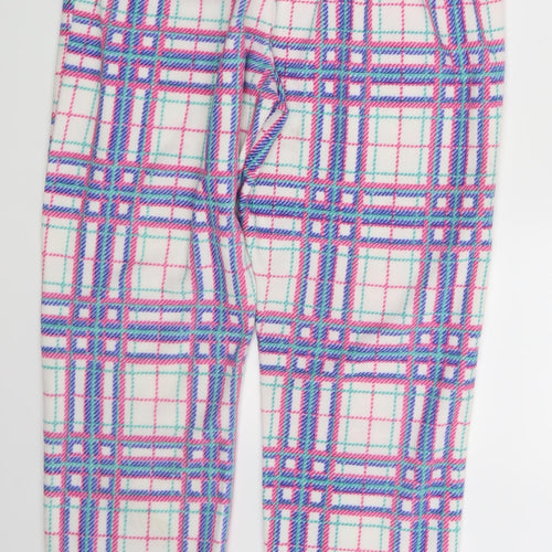 TU Womens Multicoloured Check  Sweatpants Trousers Size 10 L27 in