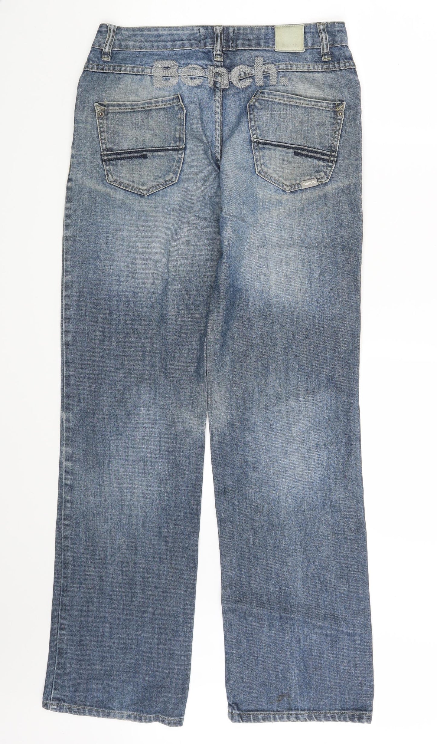 Bench Mens Blue  Denim Straight Jeans Size 26 in L34 in