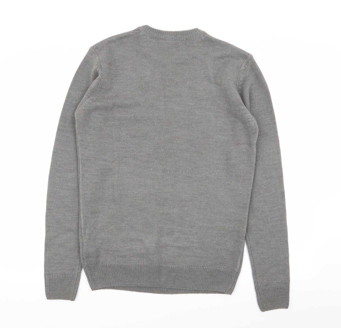 new look men Mens Grey   Pullover Jumper Size S  - christmas jumper