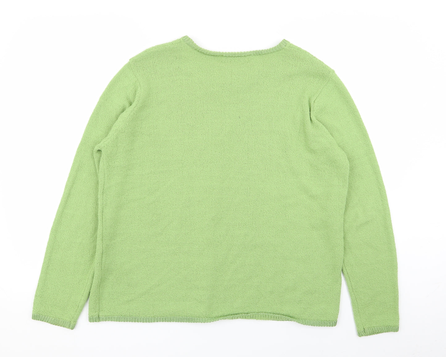 jan eva Womens Green   Cardigan Jumper Size L