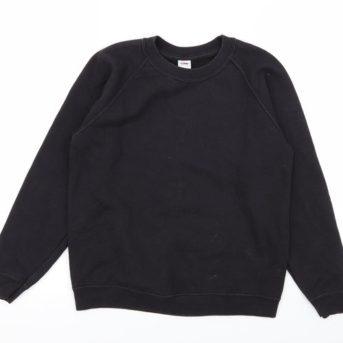 Fruit of the Loom Boys Black   Pullover Jumper Size 9-10 Years