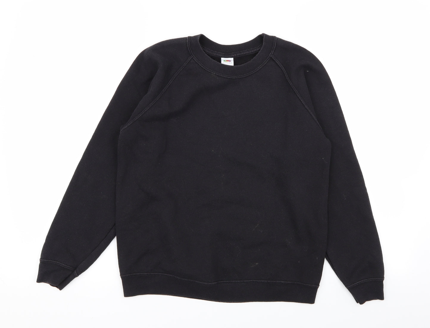 Fruit of the Loom Boys Black   Pullover Jumper Size 9-10 Years