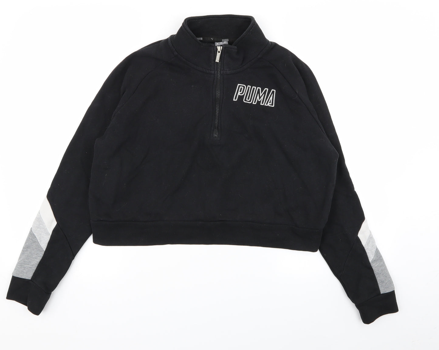 PUMA Womens Black   Pullover Jumper Size XS  - crop jumper