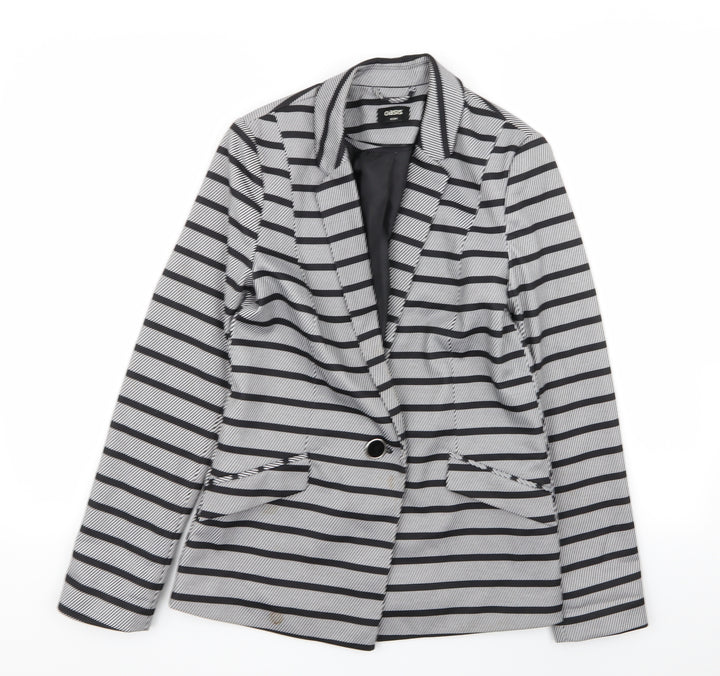 Oasis Womens Multicoloured Striped  Jacket Blazer Size 8
