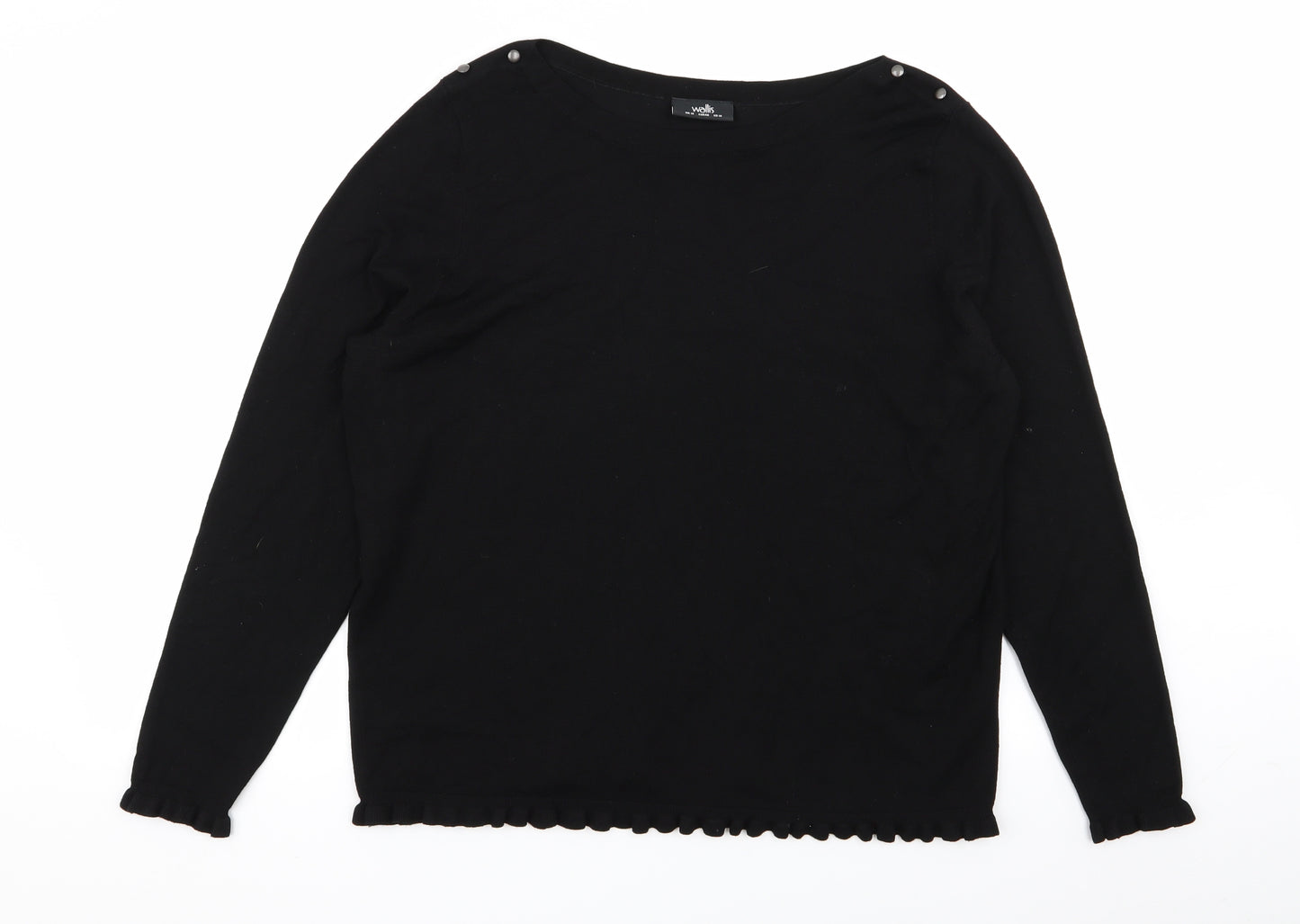 Wallis Womens Black   Pullover Jumper Size 18