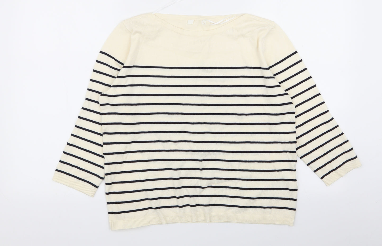 H&M Womens Multicoloured Striped  Pullover Jumper Size M