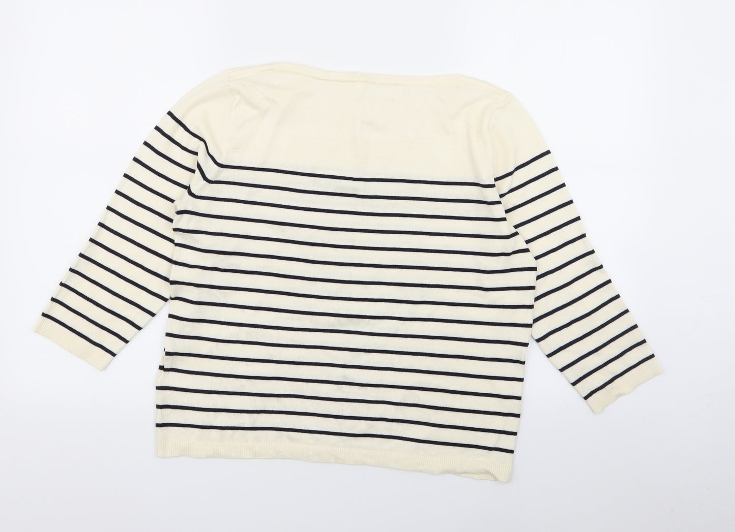 H&M Womens Multicoloured Striped  Pullover Jumper Size M