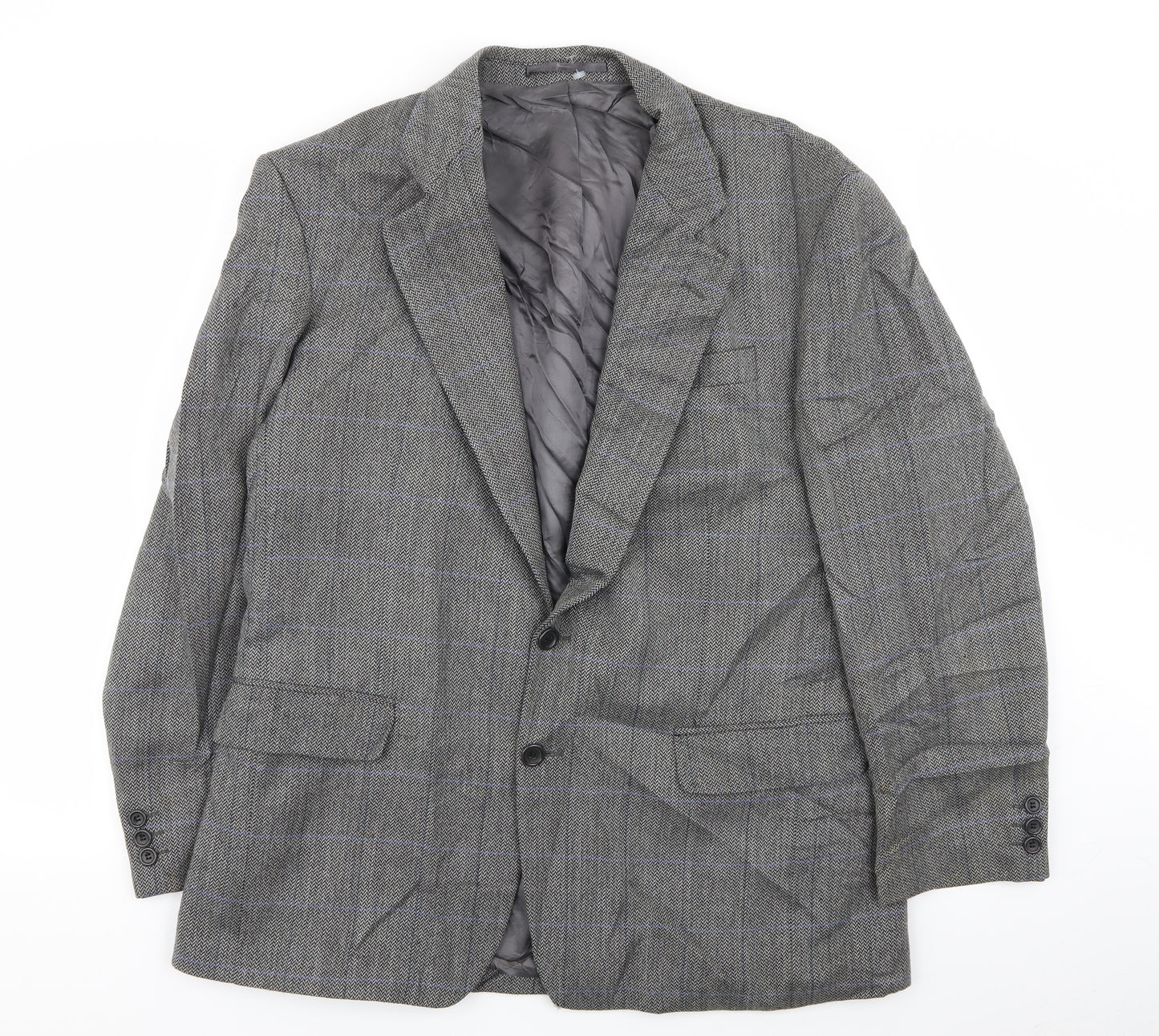 greenwoods Mens Grey Houndstooth  Jacket Blazer Size 42