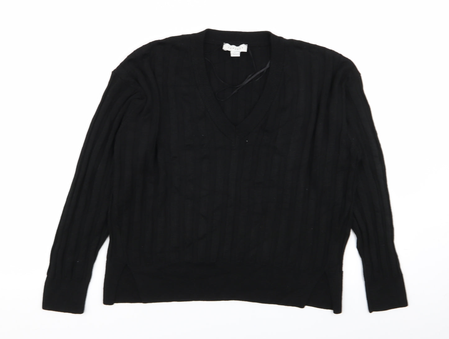 Topshop Womens Black   Pullover Jumper Size S