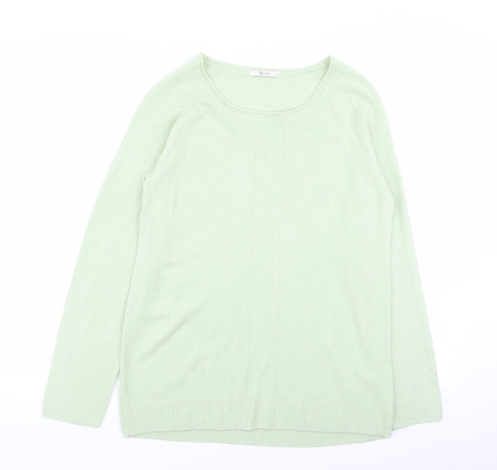 TU Womens Green Pullover Jumper Size 14